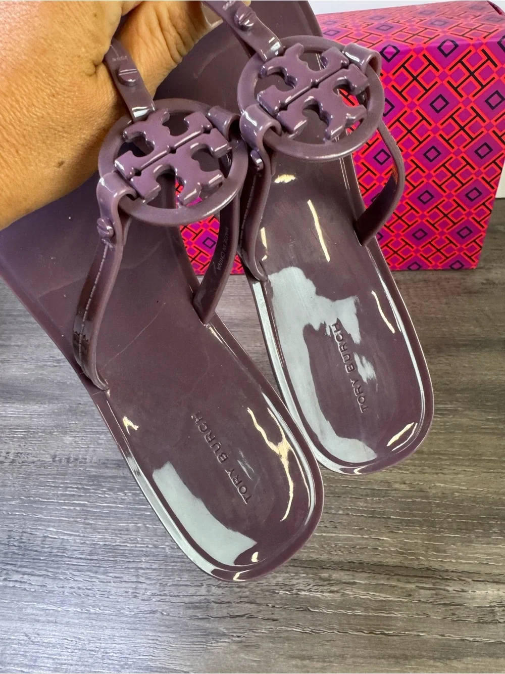 Tory Burch Mini Miller Jelly Thong Sandals size 8 $125